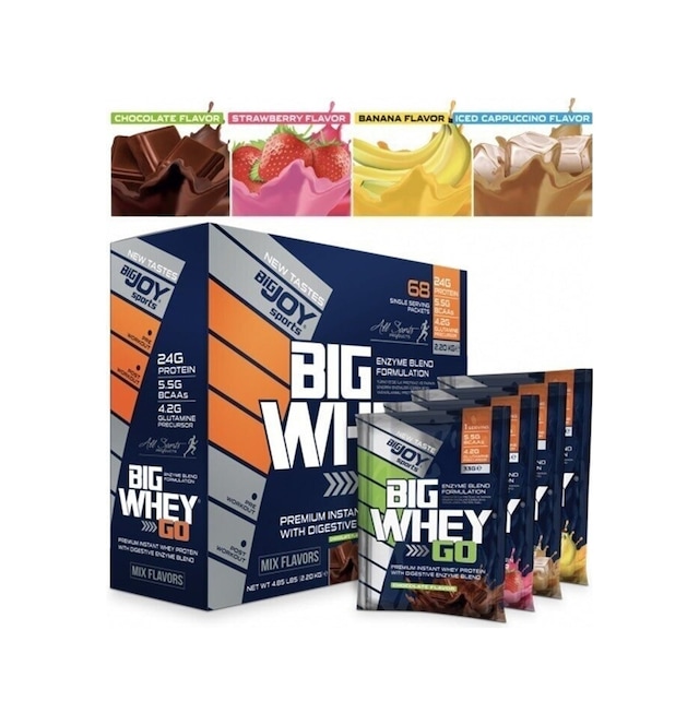 Big Joy Big Whey Go Protein 2070 G 68 Saşe + 1 Adet Shaker + 1 Adet BCAA + 1 Adet Glutamin