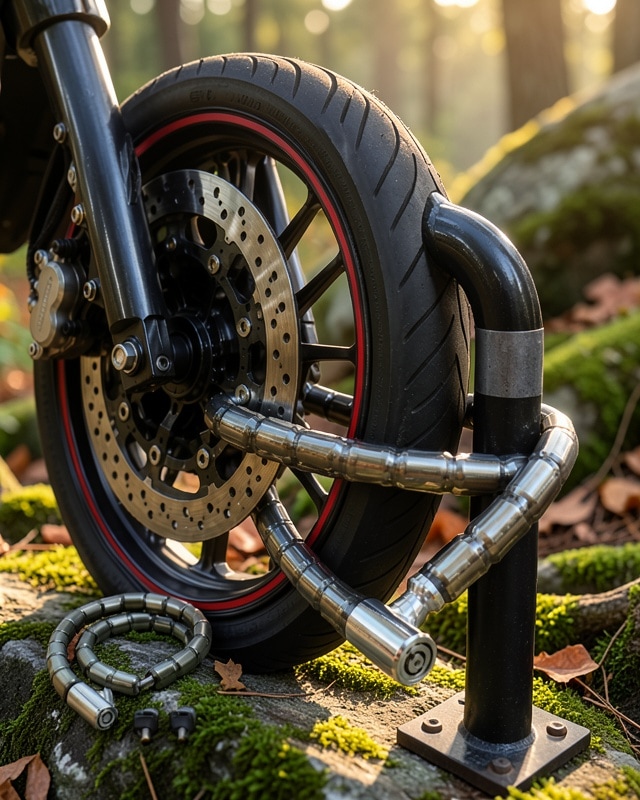 Dayanıklı Motosiklet Güvenlik Kilidi 150 Cm Şeffaf Pvc Kaplamalı