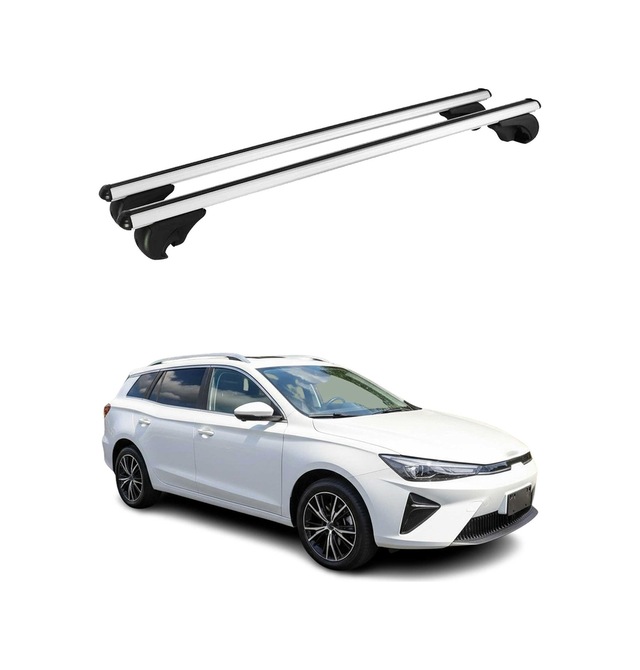 Mg 5 Ev 2020-2027 Arası Uyumlu Port Bagaj Taşıyıcı Ara Atkı Alüminyum Gümüş 2 Parça
