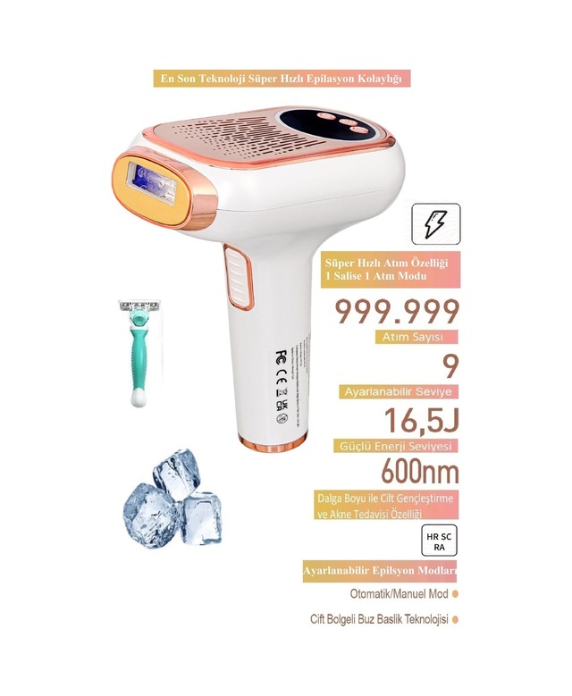 Bright Elegance Be-9077f Ultra Hızlı Buz Başlık Profesyonel Lazer 999.999 Atım Otomatik/manuel Mod