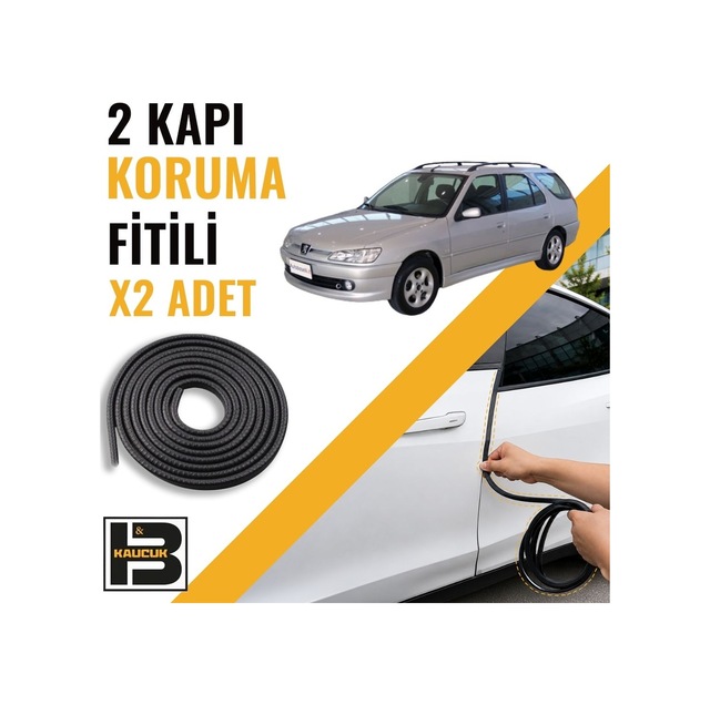 Peugeot 306 Station Wagon Kapı Koruma Fitili-iki Kapı-siyah-bm1233