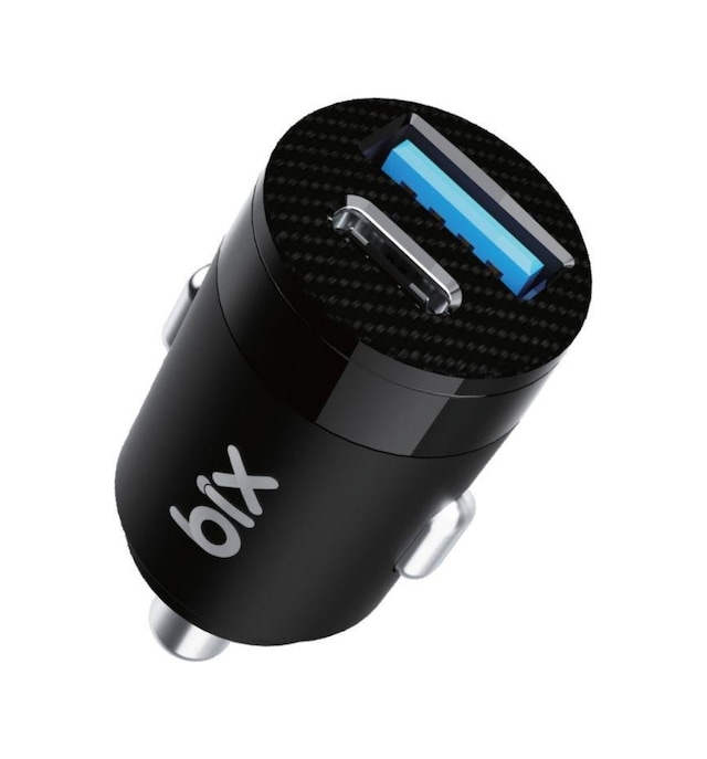 Bix 65w Type-c Pd 3.0 Ve Usb-a Çift Portlu Araç İçi Hızlı Şarj Cihazı Siyah