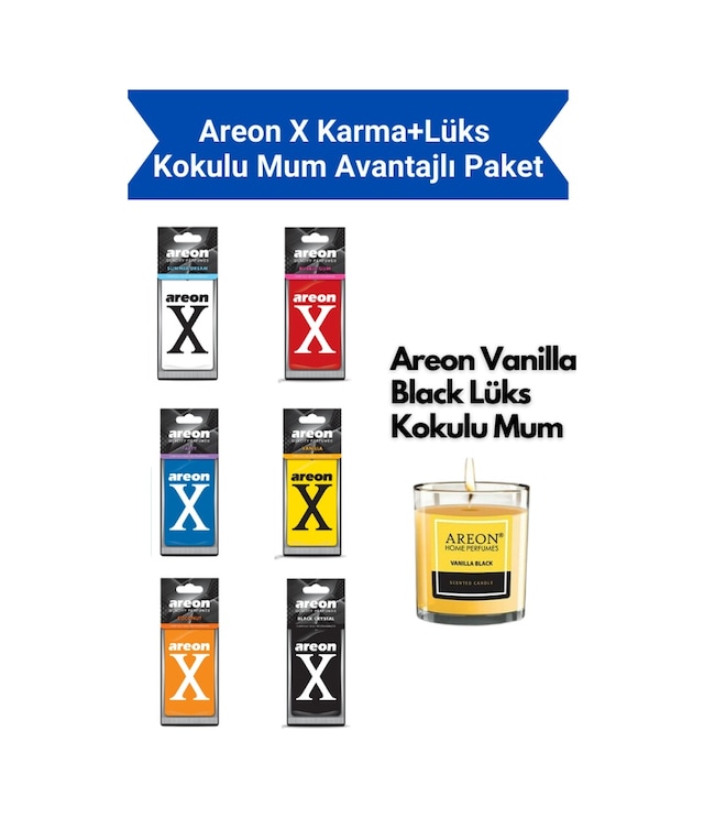 Areon X Karma+vanilla Black Lüks Kokulu Mum Avantajlı Paket