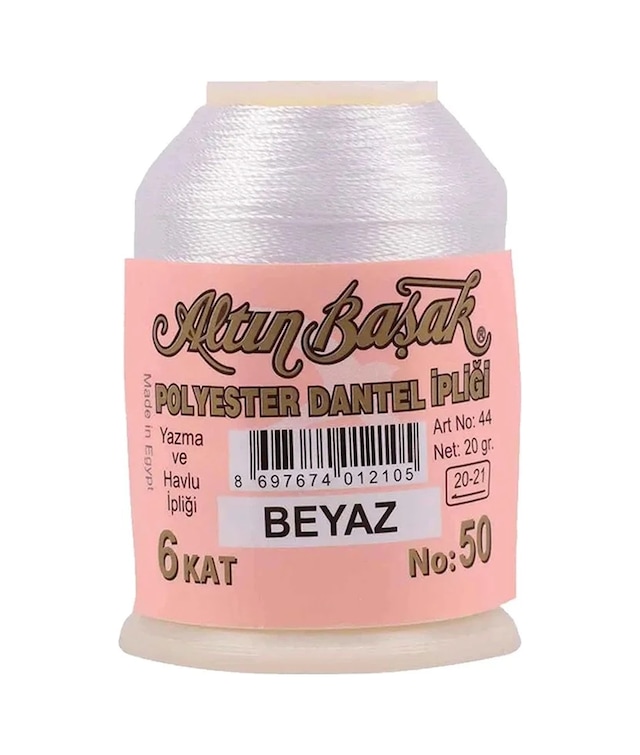 Ers Altınbaşak Oya Ve Dantel İpi 20 Gr - Royaleks - No: Beyaz