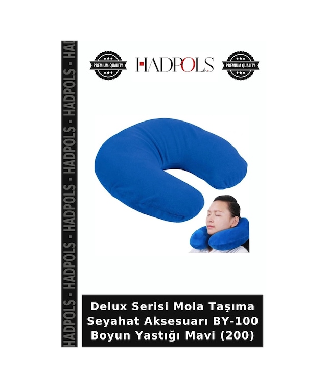 Delux Serisi Mola Taşıma Seyahat Aksesuarı By-100 Boyun Yastığı Mavi 200