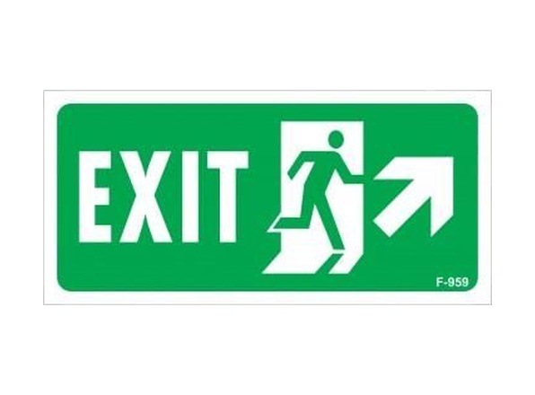 Buradabulabilirsin Exit Sağ Yukarı Uyarı Levhası 17,5x25 Kod:959 Nl
