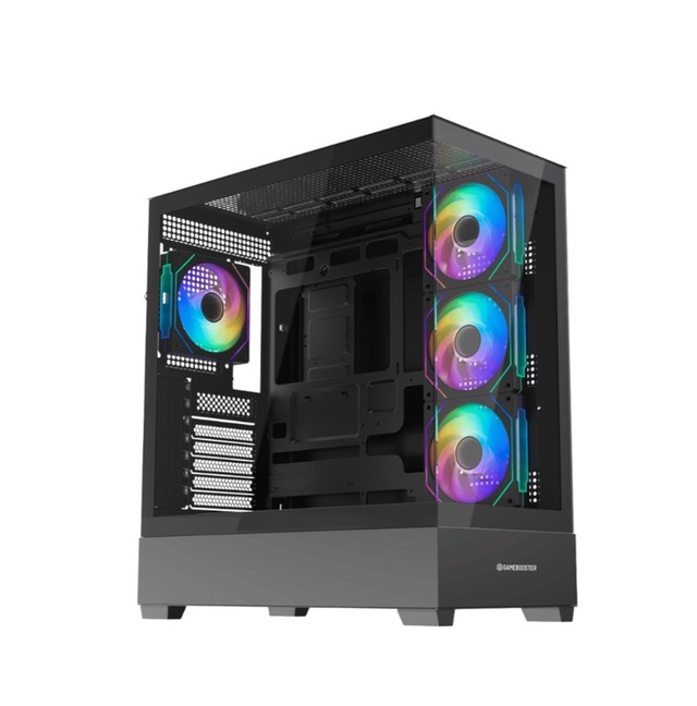 Gamebooster GB-XMC01 NYVRA FALCON APFC 3.1 PCI-E 5.1 4 PWM FAN TOWER SEAVIEW ATX ARGB Black 750W PSU 80+ Bronze