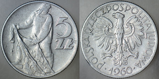 Polonya 5 Zloty 1960.