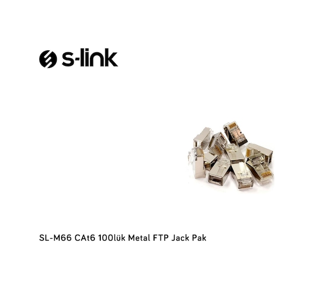 S-Link SL-M66 CAT6 100'lü FTP Metal Jack