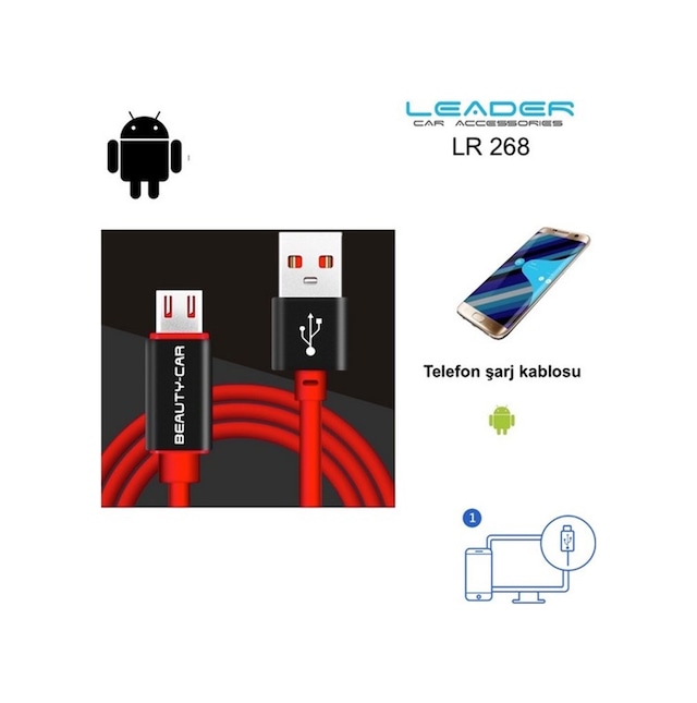 Telefon Şarj Kablosu Usb 1.5 Mt Androıd N11.961