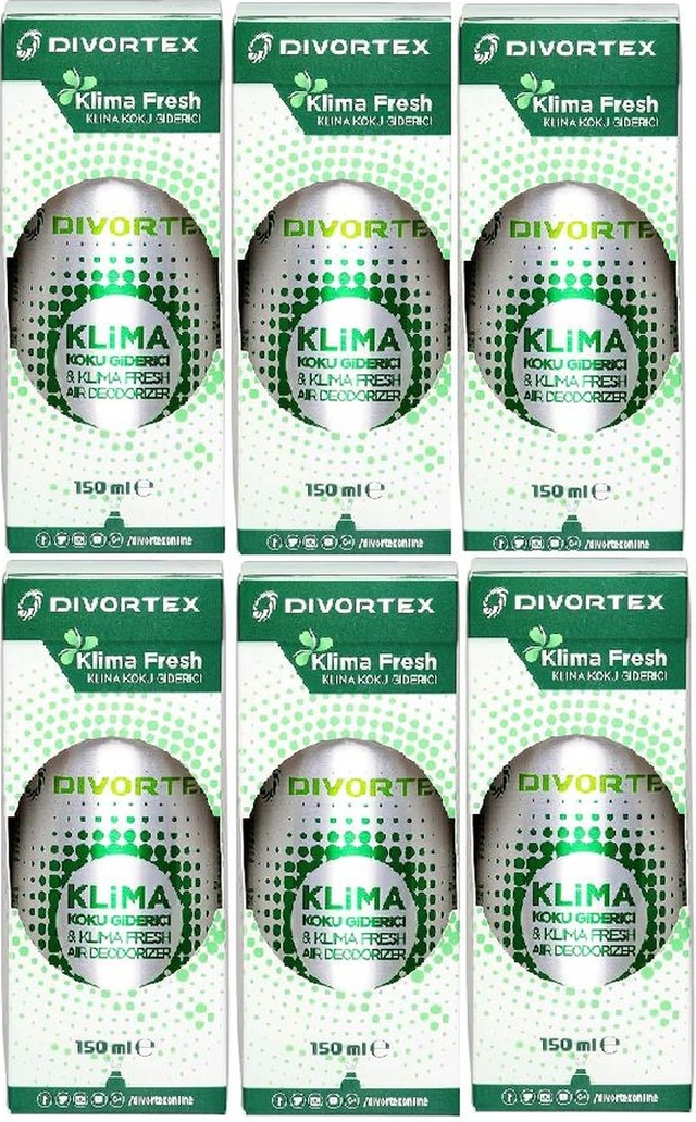 Divortex 6'lı Klima Fresh Yeşil Elma