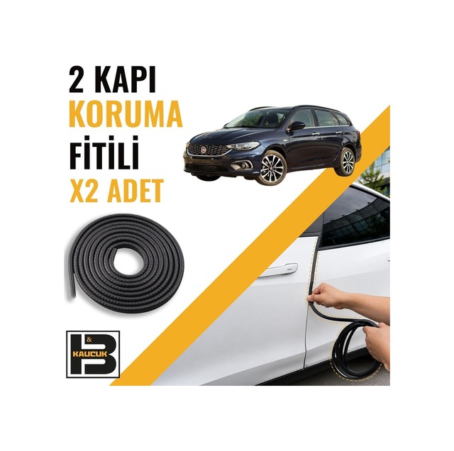 Fiat Egea Station Wagon Kapı Koruma Fitili-iki Kapı-siyah-bm1260