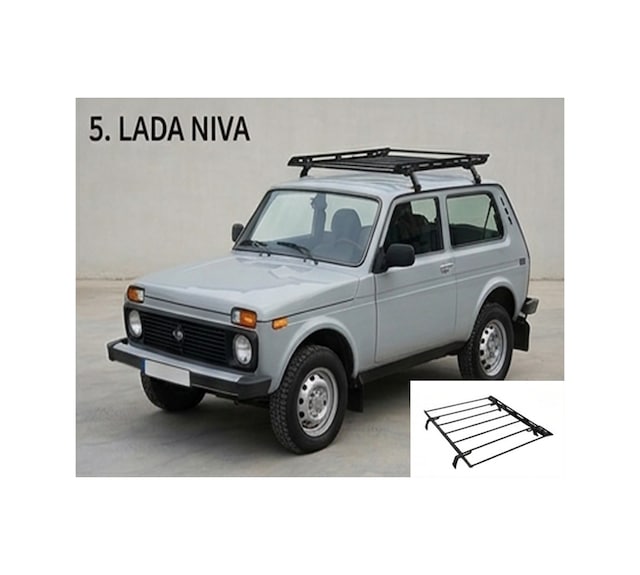 Oluklu Tavan Sepeti Lada Niva Sedan Uyumlu 4 Ayaklı Bagaj Sepeti 1977-2010