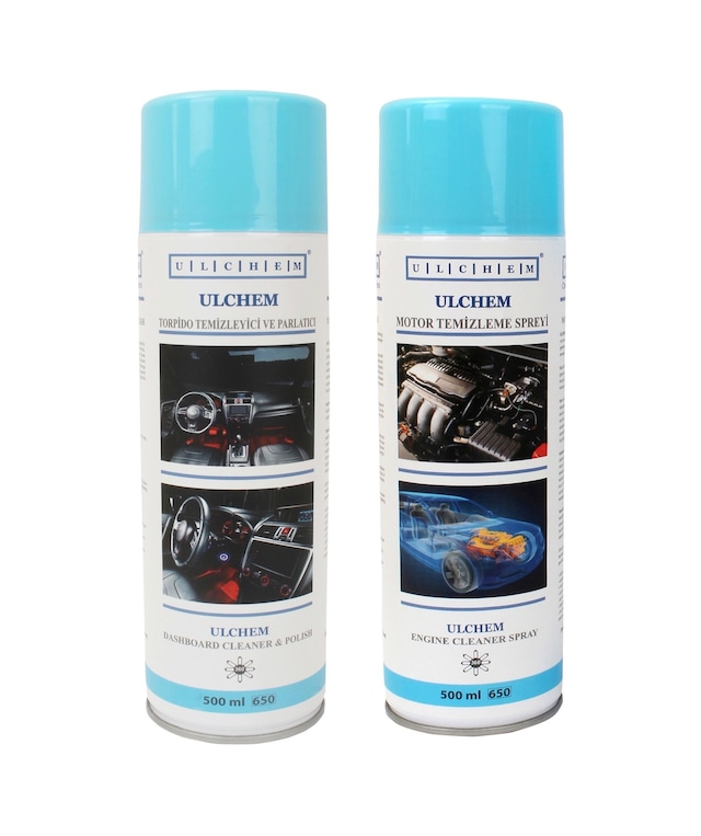 Ulchem Motor Temizleyici Sprey -Araç İçi Temizleyici Köpük 500 ML