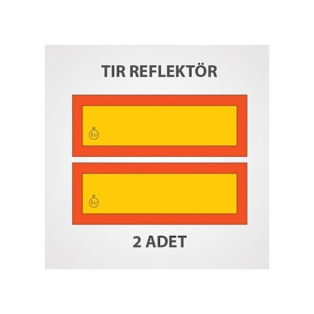 Tır Arka İşaret Reflektörü Metal Sac 2 Adet Set Kırmızı Sarı Reflektif Levha Evimdeyokyok