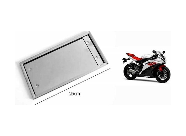 Plakalik Motorsiklet Paslanmaz Krom (Adet) 16Cmx25Cm 248528288
