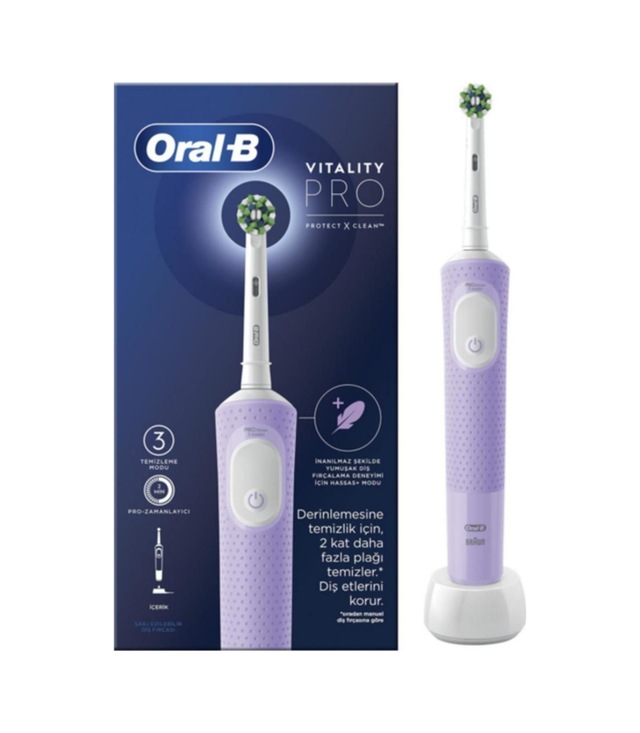 Oral-b Vitality Cross Action Şarjlı Diş Fırçası Lila