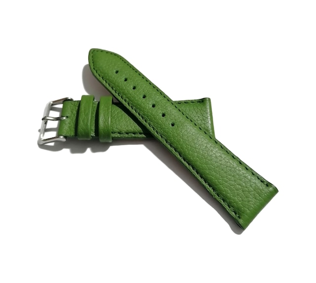 Fado&her Saate Uyumlu Hakiki Deri Saat Kordonu Yeşil Mat 22 Mm 311 Yeşil