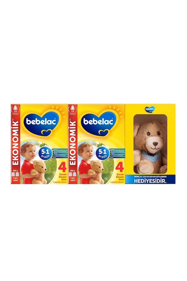 4 Çocuk Devam Sütü 1 Yaş+ 800 Gr X 2 Adet Ayıcık Hediyeli