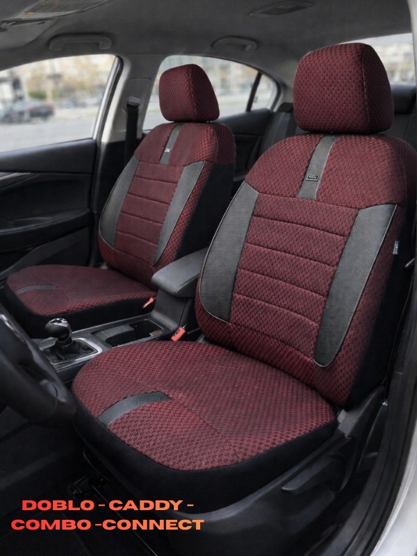 Ford Focus Titanyum Hachback Sedan 2013 2+1 Ticari Aracınıza Uyum Sağlayan Oto Koltuk Kılıfı -bordo Ticari