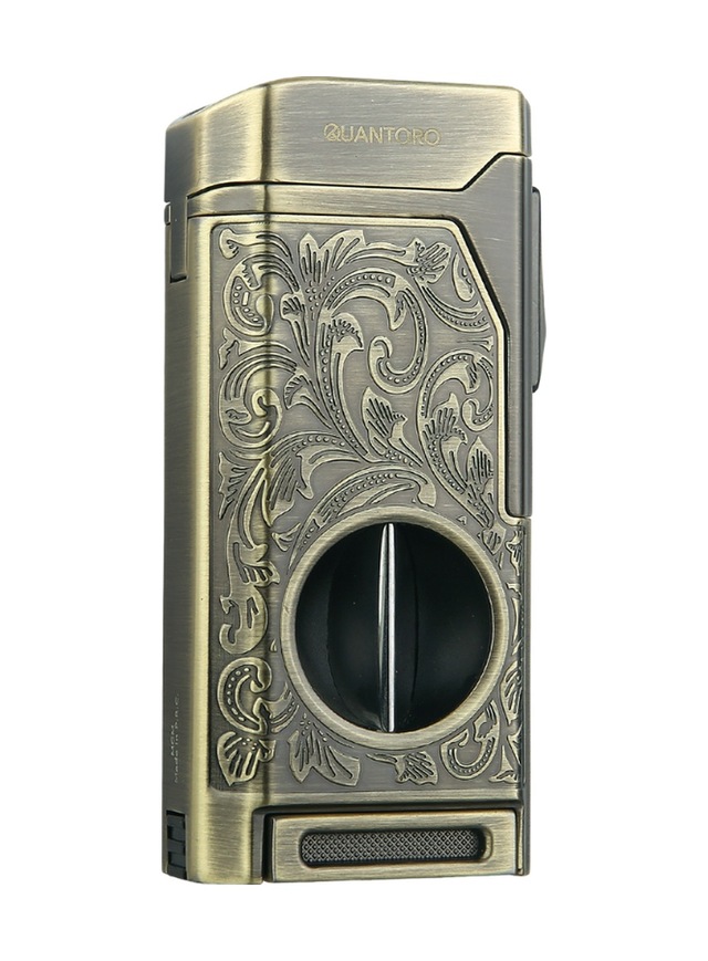 Quantoro Dört Torch Pürmüz V-kesici/delicili Bronz Metal Puro Çakmağı - Trz1183