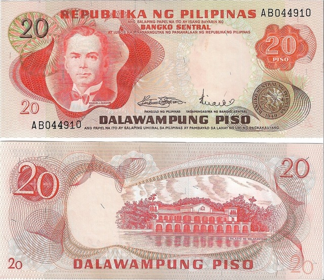 Filipinler 1981 Yılı 20 Piso Yabancı Kağıt Para Çil Unc Koleksiyon Para
