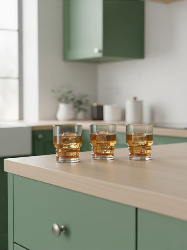 Sky Kokteyl Bardağı 3'lü Set İç İçe Giren Yer Kaplamayan Tasarım 350 Ml