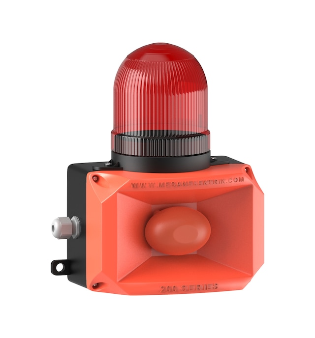 Mesan Xenon Çakar 43 Ses Siren Kırmızı 12-24vdc Ms 201.1.12-24vdc