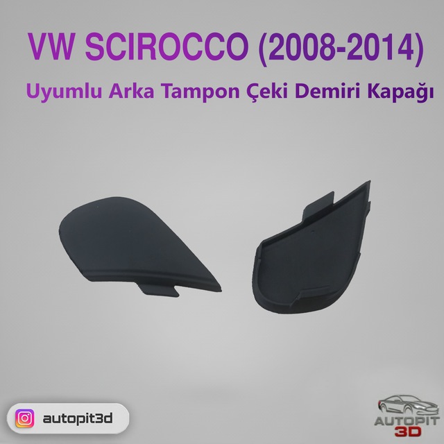 Vw Scırocco 2008-2014 Uyumlu Arka Tampon Çeki Demiri Kapağı
