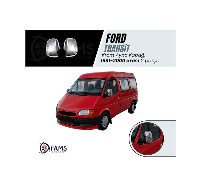 Ford Transit Krom Ayna Kapağı 2 Prç. 1991-2000 P. Çelik