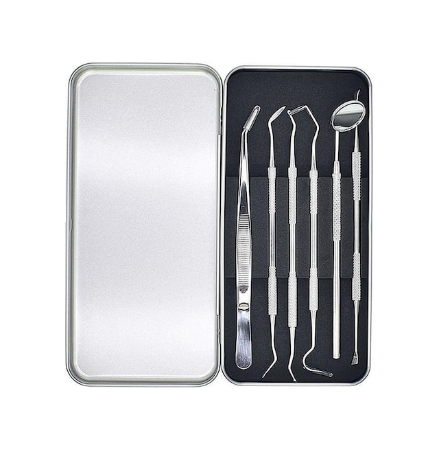 Valkyrie 6 Adet Metal Kutulu Paslanmaz Çelik Diş Tartar Dil Temizleme Dental Ağız Bakım Seti Sku: Zeusstk9dba49c354