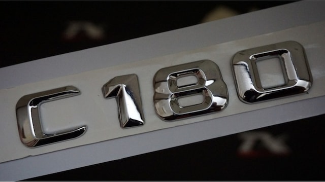 C180 Bagaj Krom Metal 3m 3d Yazı Logo