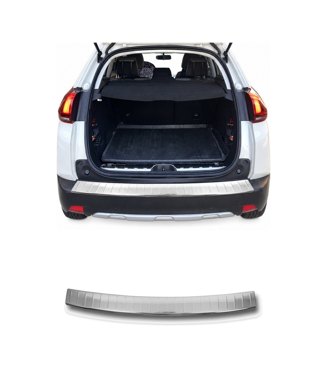 Peugeot 2008 I 2017-2019 Uyumlu Krom Arka Tampon Eşiği Paslanmaz Çelik