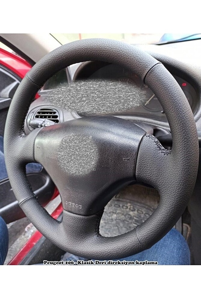 Peugeot 206 Araca Özel Direksiyon Kılıfı Siyah