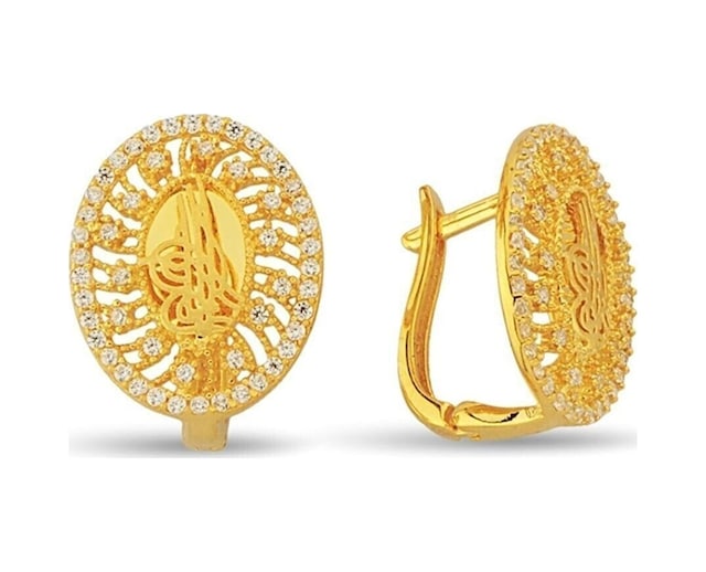 Çgk Çiğdem Gürel Kuyumculuk Tuğra Altın Küpe 01 Tugrakpe01 14yenikp0011 Gold