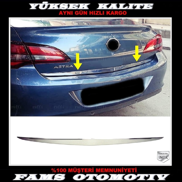 Opel Astra J Sedan Krom Bagaj Alt Çıtası 2009-2015 Arası P.Çelik