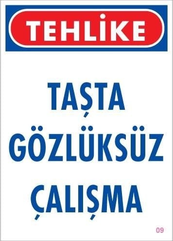 Buradabulabilirsin Gözlüksüz Çalışma Uyarı Levhası 25x35 Kod:9 Nl