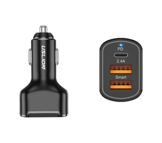 Uslıon Max 30W Çift Usb ve Pd Araç Şarj Cihazı
