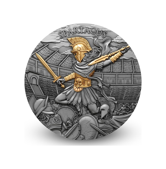 Agakulche Spartacus Altın Kaplama Ngc Sertifikalı Gümüş Sikke Coin