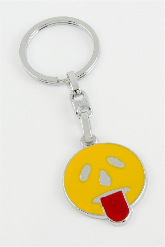 Dil - 895 - Çıkaran Emoji Metal - Spt-gld - Anahtarlık Sarı