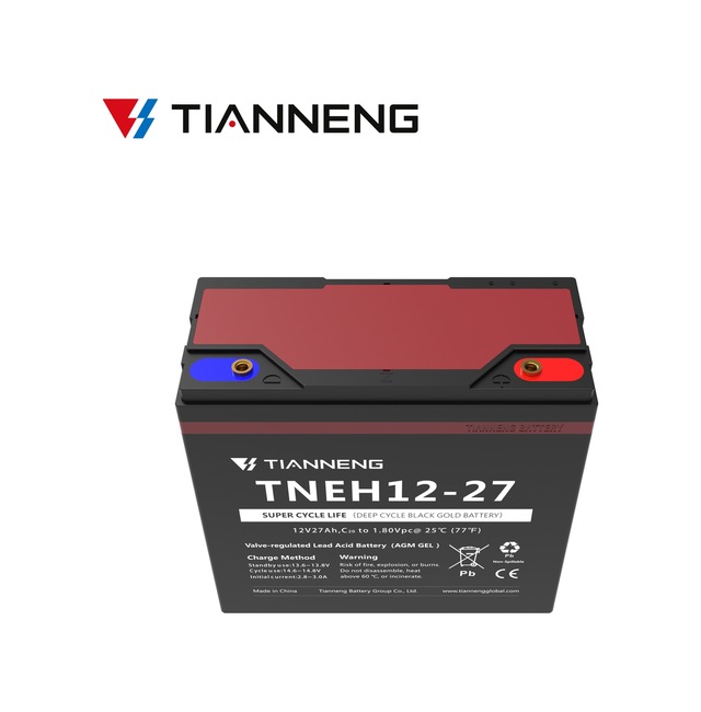 Tianneng Tneh 12-27 Uzun Çevrim Ömrü Siyah Altın Pil Elektrikli Motosiklet 12v 27ah