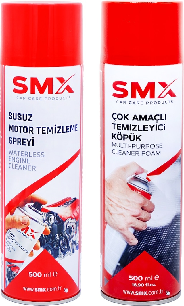 Susuz Motor Temizleme Spreyi 500 Ml + Çok Amaçlı Temizleyici Köpük 500 Ml