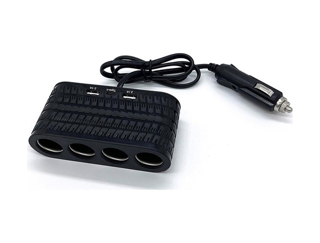 Olesson 1654 Type-c+2xusb 120watt 4 Çakmak Girişli Kablolu Çakmak Çoklayıcı