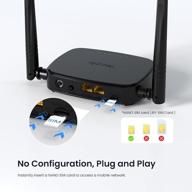 Tenda 4G03 Pro 4G LTE Router Sim Kartlı