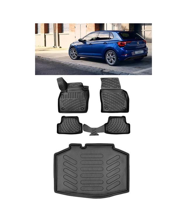 Rizline Volkswagen Polo 2023 Ve Sonrası Impression Paket Paket 3d Havuzlu Paspas Ve 3d Bagaj Havuzu