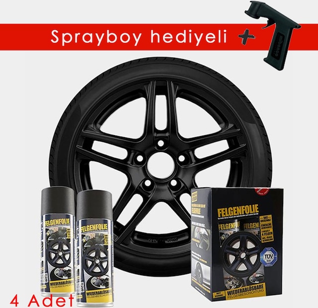 Jant Folyo 4Lü Set - Mat Siyah