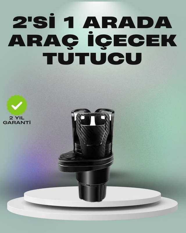 Ers Araba Çift Bardak Tutucu 360 Dönebilen İkisi Bir Arada Ayarlanabilir