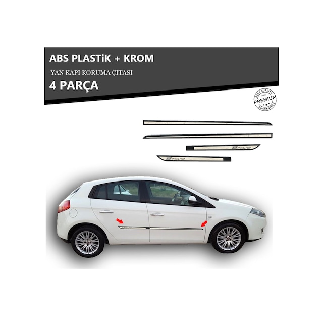 Fıat Bravo Yan Kapı Koruma Çıtası Plastik + Krom Unvrslppkçt00068