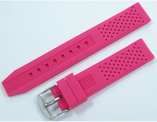 18Mm Pembe Silikon Saat Kordonu Saat Kayışı Toz Tutmaz