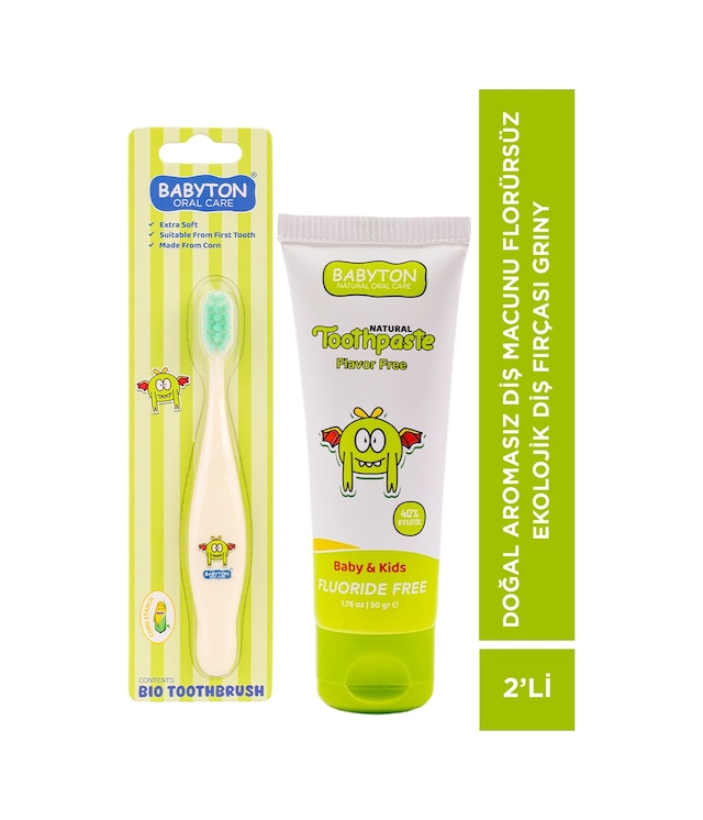 Set Aromasız Diş Macunu Florürsüz-ekolojik Diş Fırçası Griny